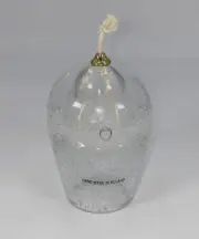 Heavy VTG Bubble Glass Art Oil Lamp - Paperweight - Bud Vase - Handmade Poland