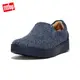 【FitFlop】RALLY MERINO WOOL SLIP-ON SKATE易穿脫時尚羊毛休閒鞋-女(午夜藍)