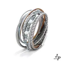 在飛比找ETMall東森購物網優惠-【Jpqueen】民族風格層次感珍珠皮革手鍊手環(灰色)