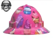 Custom Hydrographic Safety Hard Hat CUPCAKE PRO CHOICE WIDE BRIM