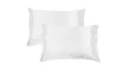 Accessorize 300TC Deluxe Essentials Satin Standard Pillowcases White