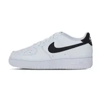 在飛比找PChome24h購物優惠-Nike Air Force 1 大童 黑白 荔枝皮 經典 