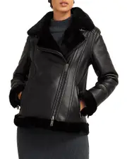 Hobbs London Ali Faux Leather Moto Jacket