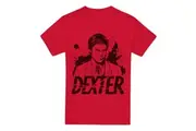 Dexter Mens Splatter T-Shirt (Red) - UTTV7133