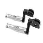 SHINOBI Silver Front Foot Pegs 40mm Adjustable For Honda CB600F Hornet 98-06 05