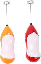 Mikinona 2PCS Automatic Egg Electric Whisks Handheld Mini Eggbeaters for Kitchen Use Efficient Electric Stirrer for Beating Eggs and Milk Random Color No Battery Required Random Color