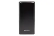 Philips Quick Charge 20000mAh Power Bank USB-A USB-C Portable Battery Pack Black