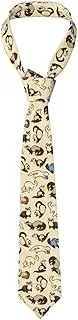 [WURTON] Green Tropical Plant Print Men'S Neckties Tie,Funny Novelty Neck Ties Cravat For Groom,Father, And Groomsman