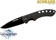SCHRADE BLACK ALUMINIUM LINERLOCK 2.5" FOLDING POCKET KNIFE SWAT SCH107ALBK