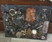handmade mixedmedia wall art. steampunk inspired. One Of A Kind. Original Gothic