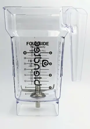 [3美國直購] Blendtec FourSide Jar 4角容杯 配無孔軟蓋 2.2L最大容量75oz 食物調理機替換杯子 40-609-61