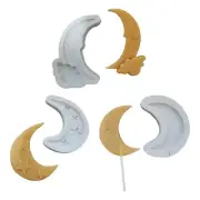 Star and Moon Shape Cake Decorating Moulds for Cake Decorating Epoxy Casting
