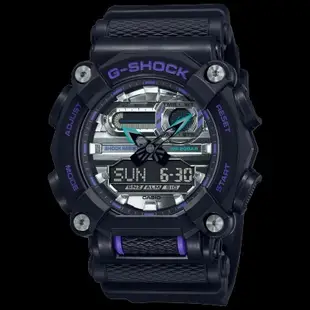 []錶子$行頭[] CASIO G-SHOCK 業風 金屬光 雙顯計時手錶-黑X銀 (GA-900AS-1A)