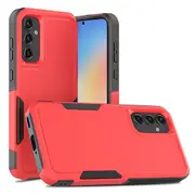 ZUSLAB Galaxy A35 Case Rugged Defender Protective Heavy Duty Shockproof Dustproof Cover for Samsung (2024) - Red