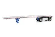 East Flatbed Trailer w/ Bulkhead, Straps, Hooks & Chains "SCHNEIDER" 1/50 Sword