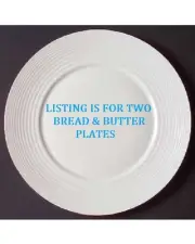 NWT TWO ROYAL DOULTON GORDON RAMSAY PLATINUM BAND WHITE BREAD & BUTTER PLATES