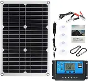 BAOJUHUIKANG 500W Monocrystalline Waterproof Solar Panel Kit, Portable High Power Monocrystalline Solar Panel Apply to RV Trailer Car Rooftop Farm Battery