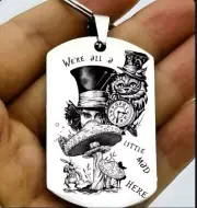 Alice In Wonderland Hatter Cat Tea Cup Hot Funny Cute Anime Keychain