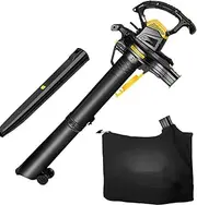 3-in-1 Backpack Leaf Blower with ABS Crushing Disc, 3800W Garden Blower with 40L Mulching Bag and 6-Speed Modes, 350km/h, Powerful Air Blower for Garden, Workshop and Home Use