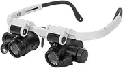 NIYANGLE 1Pc Head Mounted Magnifier with Magnification LED Light for Watch Repair Reading and Detailed Work Compact Design for Jewelry and Stamp Collectors