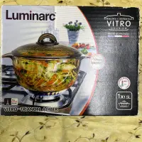 在飛比找Yahoo!奇摩拍賣優惠-法國樂美雅Luminarc餐桌微晶鍋/1.5L耐熱玻璃鍋