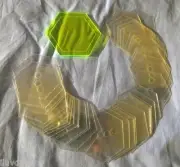 QUILTING Lot 1/2" Hexagon Ironable Applique Templates Woodworking Craft Pattern