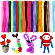 Caydo 1000 Pieces in 20 Colors Pipe Cleaners Value Pack of Multicolor Chenille Stems for DIY, Art Creative Crafts Decorations (6 mm x 12 inch)