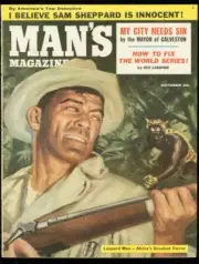 MAG: MAN'S MAGAZINE OCT 1955-SAM SHEPPARD-LEOPARD MEN-MUMMY VF