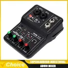 Audio Interface Sound Card Console Mini USB for Guitar Recording Studio Singing