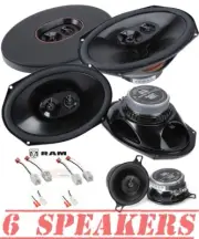 JBL CLUB964M 6x9" Front-Rear & 3.5" Dash Speakers for 2009-2023 Dodge RAM 1500