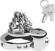 Chain See Through Chastity Cage Male Metal Chastity Lock Adjustable Cock Cage Beginner Cage Metal Chastity Device Sex Toy