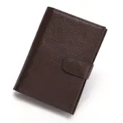 Men Leather 8 Card Slot Wallet Multi-Function Passport Coin Purse