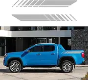 HAIORD （2PCS）Car Decal Off-road Sport striped graphic Decal Self-adhesive Adjustable gloss car decal decorative for SUV pickup truck body sticker tail door vinyl decal accessories (Gray)