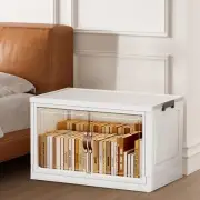 22.8 GAL Stackable Storage Bins with Lid, 90 QT Collapsible Plastic Storage B...