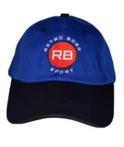 Retro Boss Sport Dad Hat Royal Blue Black Adjustable Leather Strap Polo