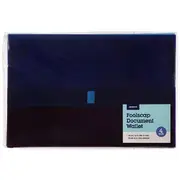 J.Burrows Foolscap PP Document Wallet Blue 4 Pack