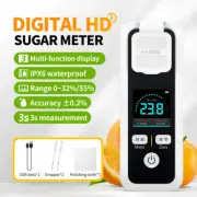 Digital Brix Refractometer Rechargeable Sugar Content Meter Fruit Juice Beverage