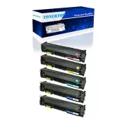 5 Pack Toner Compatible for HP 202A CF500A Laserjet Pro M254dn M254nw Printer