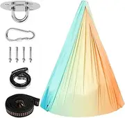 Dgayaeic Sensory Pod Swing | Elastic Hammock Swing | Double Layer Gradient Color Elastic Rocking Nest Furniture For Children Playground