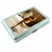 Surfer Pin Up Girls D10 Silver Metal Cigarette Case RFID Protection Wallet