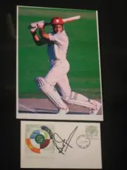 RARE BRIAN LARA - HAND SIGNED 4.5" BY 7.5" ENVELOPE