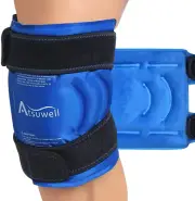Atsuwell Ice Pack for Knee Pain Relief, Reusable Gel Ice Wraps for Knee Injur...