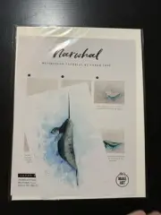 Let’s Make Art - WaterColor - Narwhal -Tutorial By Sarah Cray NIP