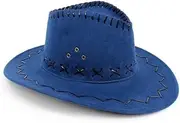 [Generic] Western Cowboy hat Knight hat Men's and Women's Sunshade hat Outdoor Performance Cowboy hat Big Brim Grassland Travel hat