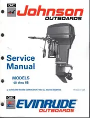 1991 OMC EVINRUDE/JOHNSON 40 THRU 55 SERVICE MANUAL P/N 507947 NEW (D24)