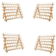 4-Pack 60-Spool Wooden Thread Holder Sewing and Embroidery Thread Rack and Or...