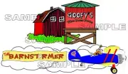 Disney World Magic Kingdom Goofy's Barnstormer Set Older Scrapbook Die Cut Piece