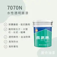 在飛比找蝦皮購物優惠-[新竹銓合油漆] (含稅免運) 雨漏熱 7070N 水性透明