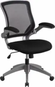 Flash Furniture BL-ZP-8805-BK-GG Mid-Back Mesh Task Chair With Flip-Up Arms