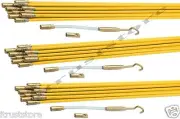 Fiberglass Cable Running Rods Kit Fish Tape Electrical Wire Coaxial Puller 3 Set
